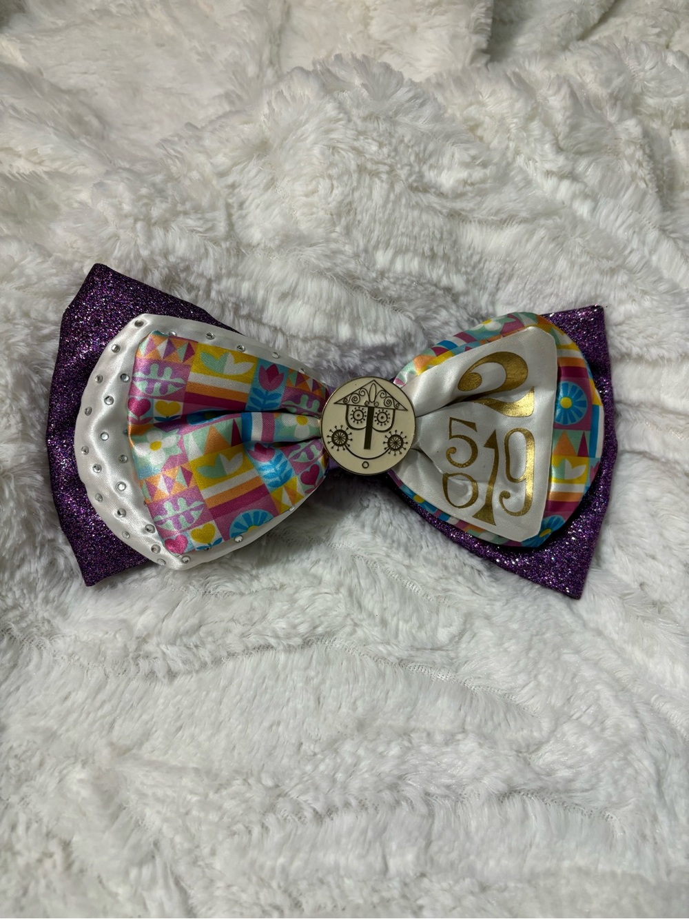 Disney Swap Your Bow Itโs a Small World Bow For Headband Or Hair Clip